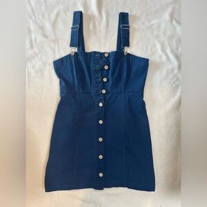 Blue Button-Down Dress